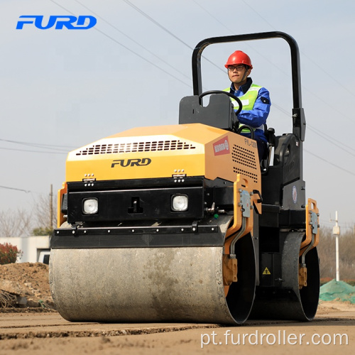 Rolo compactador de estrada hidráulico com tambores vibratórios